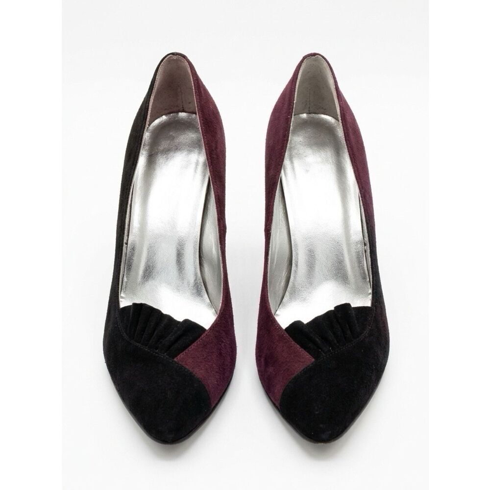 TWO COLOR SUEDE HIGH HEELS by DAISY FUENTES 7